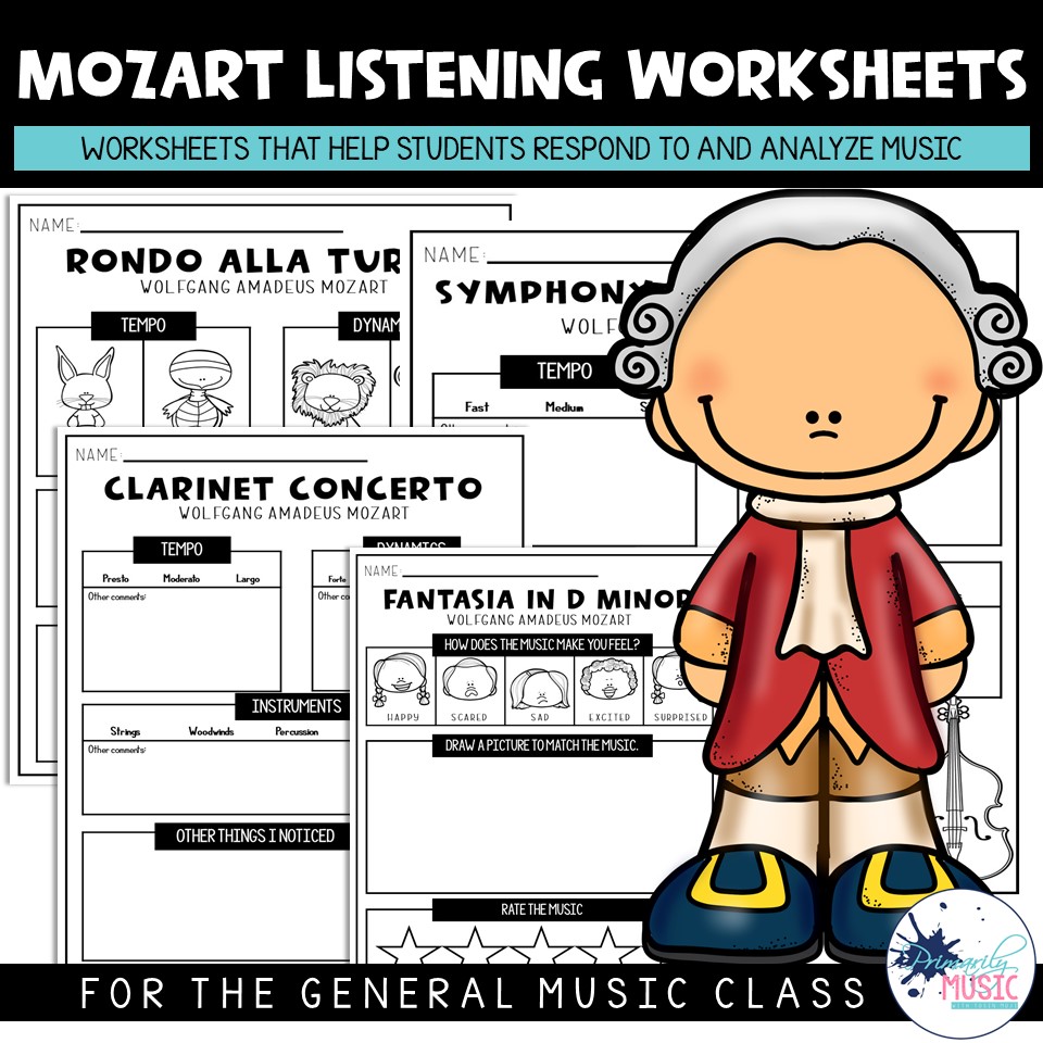 Mozart Listening Worksheet COVER