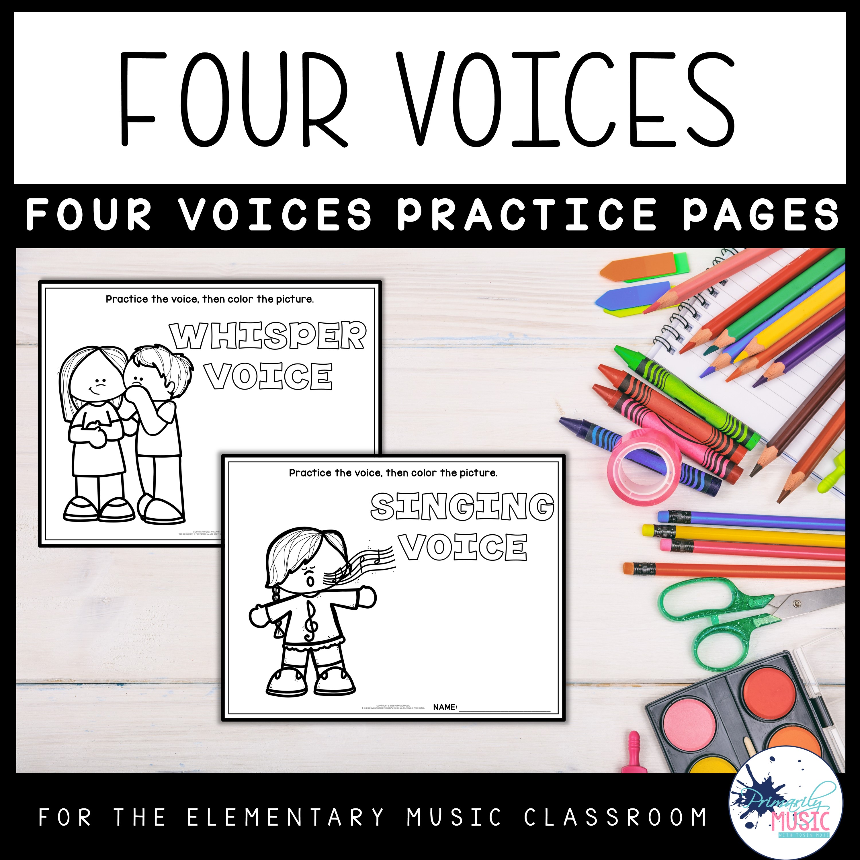 Four Voices Practice Pages Cover