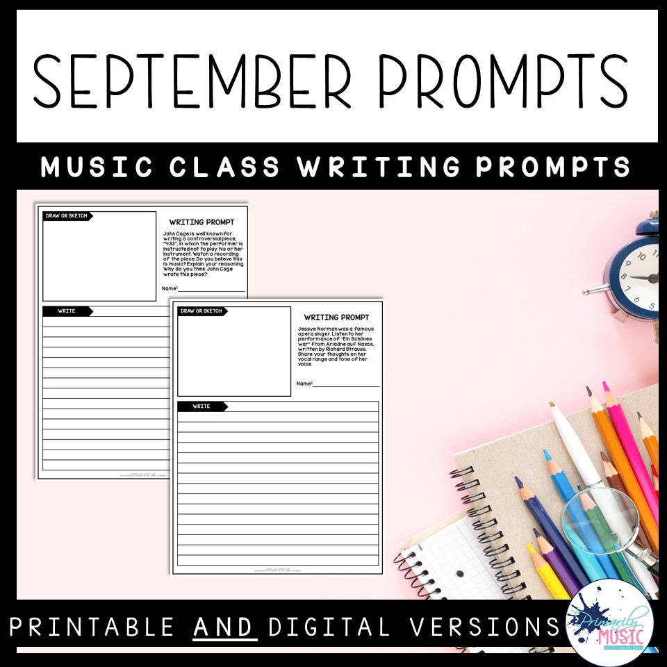 September Writing Prompts Cover