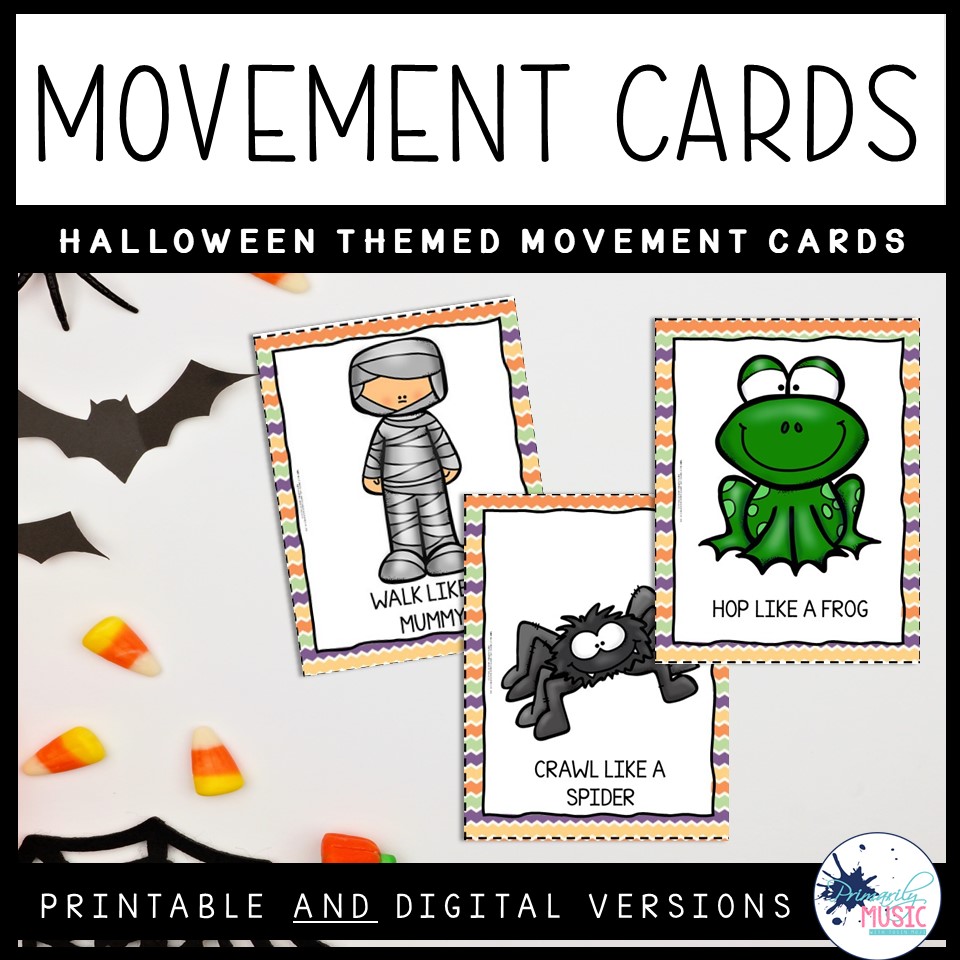 Halloween Movement Cards Printable Cover